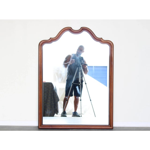 Vintage Walnut Scalloped Mirror For Sale In Miami - Image 6 of 6