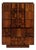 Mid-Century Lane Staccato Brutalist Walnut Highboy Dresser For Sale