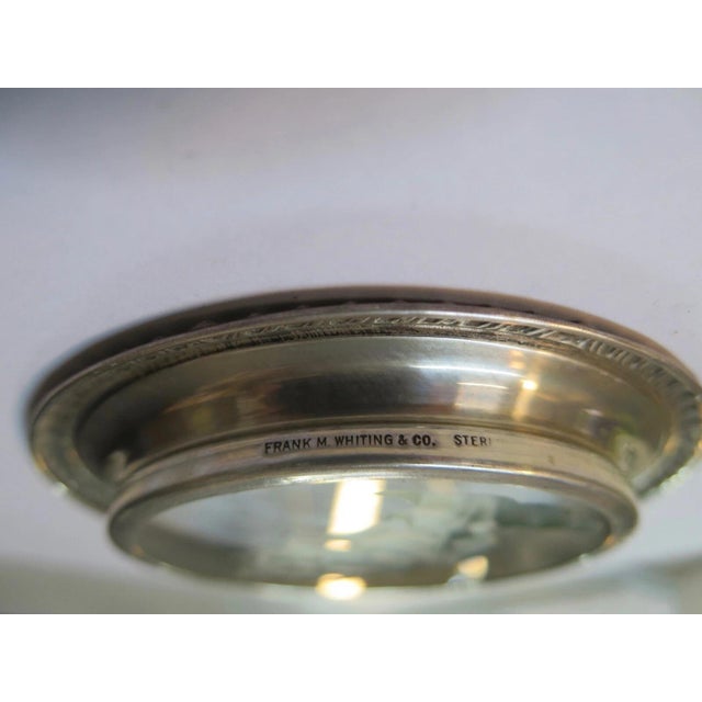 Vintage Frank M. Whiting & Co. Sterling & Glass Coasters For Sale - Image 4 of 12