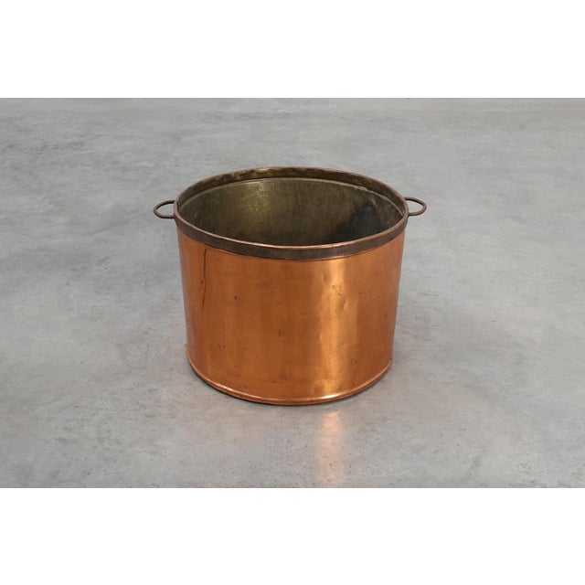 Metal Large Copper Brew Kettle, France, 1820s For Sale - Image 7 of 11