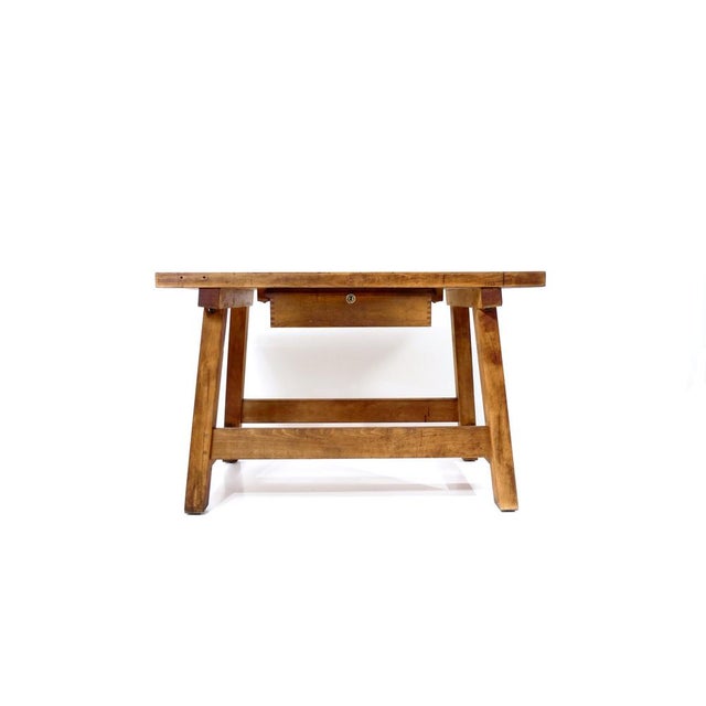 Vintage Swiss Workbench in Beech, 1930s For Sale - Image 17 of 18