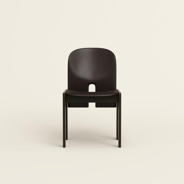 Scarpa 121 Chair in Wood and Leather by Afra & Tobia Scarpa For Sale - Image 9 of 15