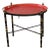 Regency Style Red Chinoiserie Tole Tray Table For Sale