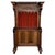19th Large Carved Spanish Solid Walnut Hall Stand with Red Velvet Back For Sale - Image 15 of 18