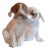 Royal Copenhagen Denmark, Porcelain Pointer Puppies Dog Figurine, 1889-1922 For Sale
