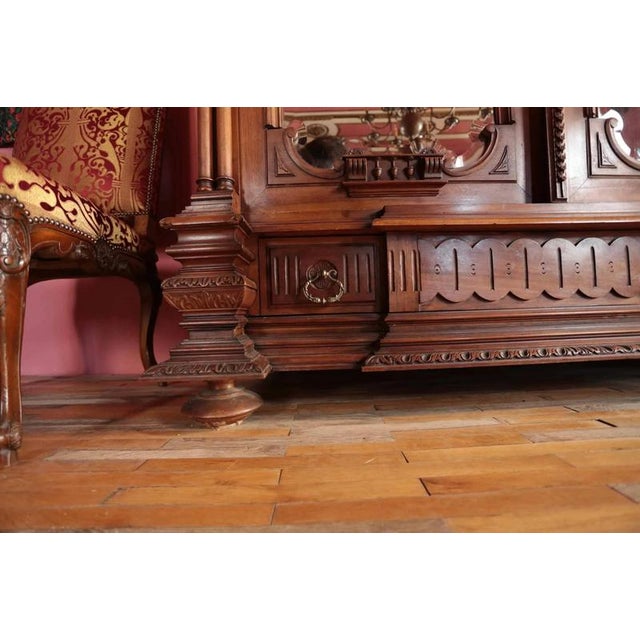 Antique Wooden Castle Wardrobe For Sale - Image 4 of 7