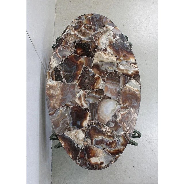 Marble and Wrought Iron Coffee Table, 1950 For Sale - Image 4 of 18