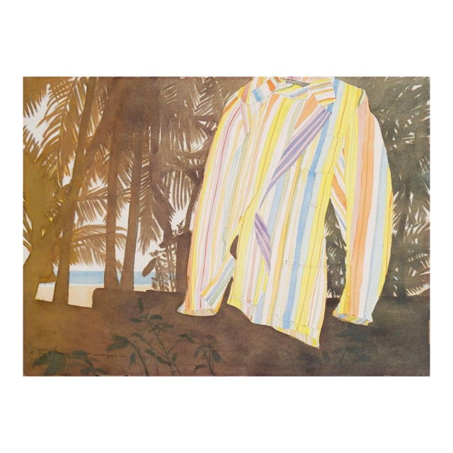 'Tropical Breeze, Madagascar' by Paul J. Samuel, 1979, American School Watercolor For Sale