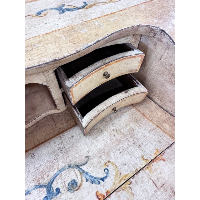 19th C. Italian Venetian Painted Secretary. For Sale - Image 9 of 13