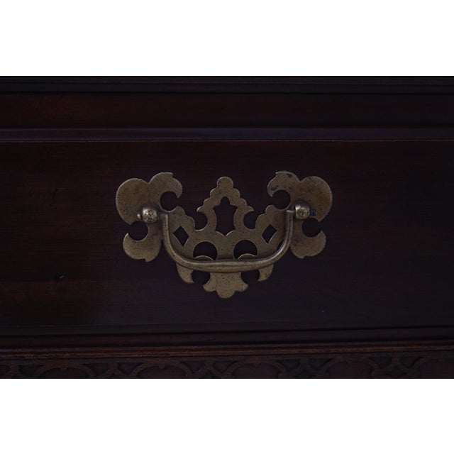 Wood Ethan Allen Cherry Georgian Court Flip Top Server For Sale - Image 7 of 12