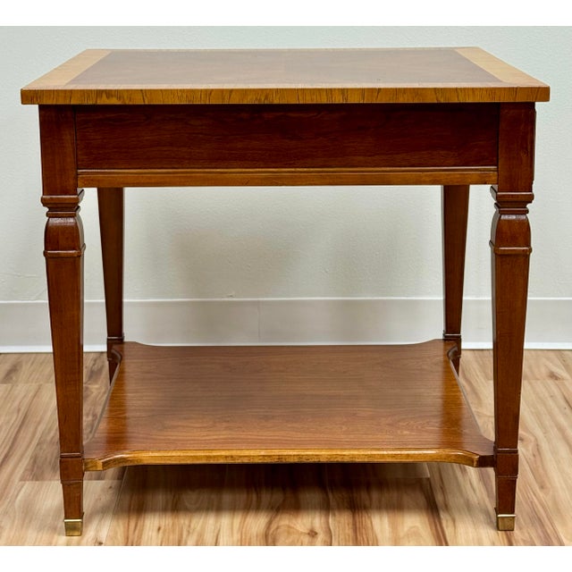 Vintage Drexel Furniture Solid Wood Side Table For Sale - Image 9 of 13