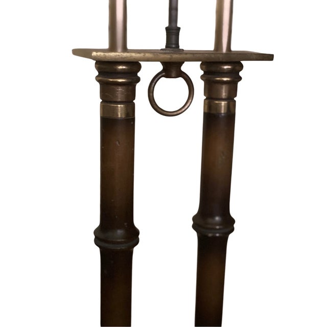 Brass Vintage Table Bouillotte Lamp Nautical Shade For Sale - Image 8 of 8