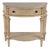 Halifax 34 in. W Demilune Wood 1 Drawer Console Table with Open Lower Shelf, Antique Beige For Sale