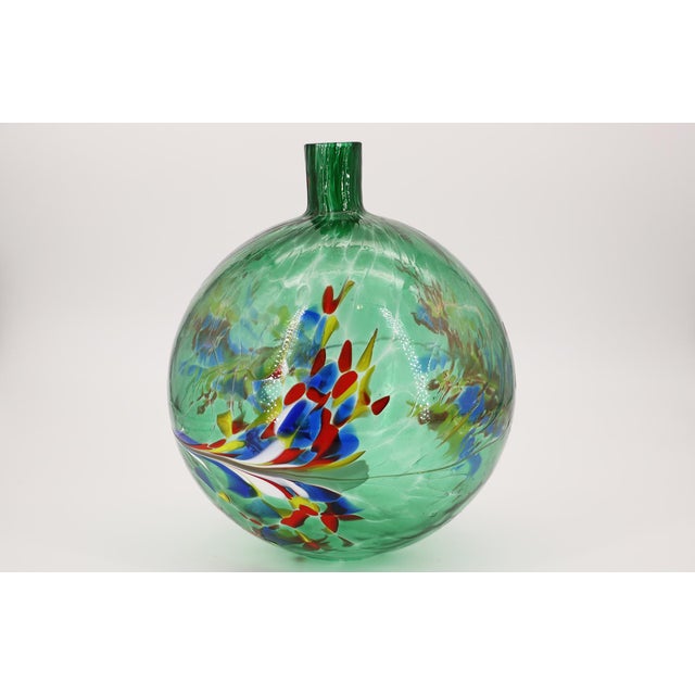 Glass 1960s Murano, Italy, Blow-Glass Lampshade For Sale - Image 7 of 14