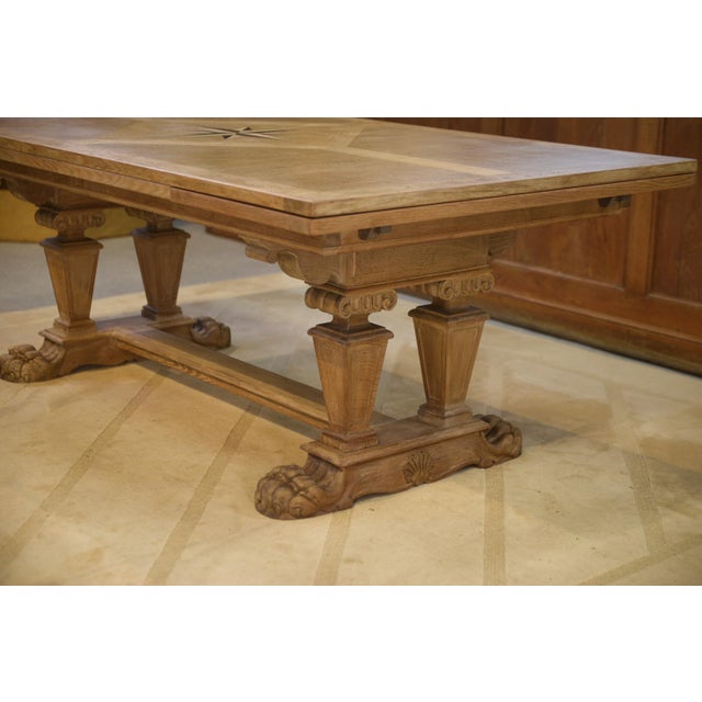 Brown Large Sculptural Oak Table, 1950s For Sale - Image 8 of 14
