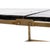 Metal Modern Square Cocktail Table in Aged Brass and Cast Glass For Sale - Image 7 of 12