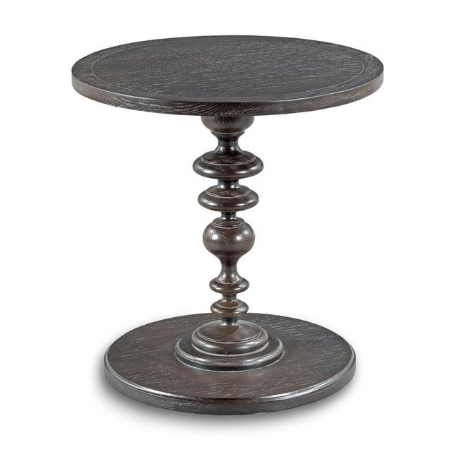 Transitional Montecito Side Table in Black For Sale - Image 3 of 3