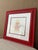 Red Nursery Watercolor Painting in Frame For Sale - Image 8 of 8