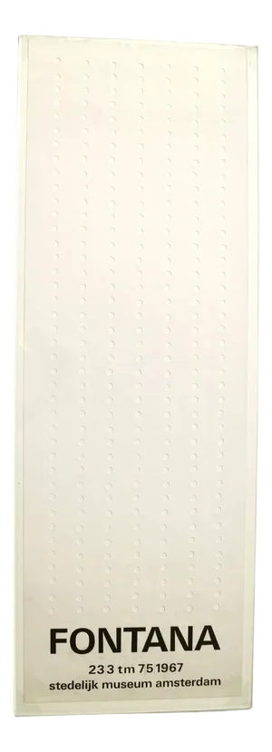 Lucio Fontana Stedelijk Museum Exhibition Poster with Punched Holes by Wim Crouwel, 1967