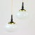 Beautiful, elegant ceiling pendant with two lights. Produced in 1960s in Czechoslovakia. The light has a wooden base on...
