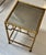 Gilt Metal Fretwork Nesting Tables With Eglomisé Glass Tops, Set of Three For Sale - Image 9 of 11