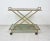Faux Bamboo Brass & Smoked Glass Serving Cart from Rue Royale, France, 1960s For Sale - Image 3 of 18