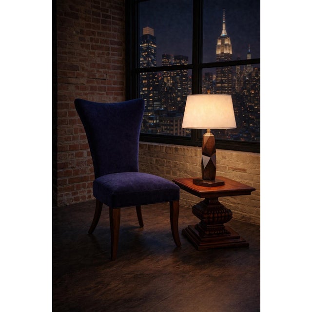 Late 20th Century Architectural Faceted Table Lamps — a Pair For Sale - Image 9 of 9