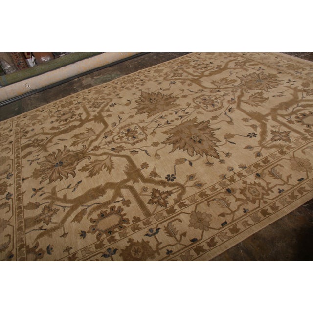 2010s Rug & Kilim’s Persian Sultanabad Style Rug With Beige-Brown Floral Patterns For Sale - Image 5 of 7