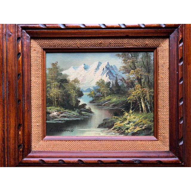 Mid Century Landscape Oil Painting of the Sierra Nevada Mountains For Sale - Image 4 of 6