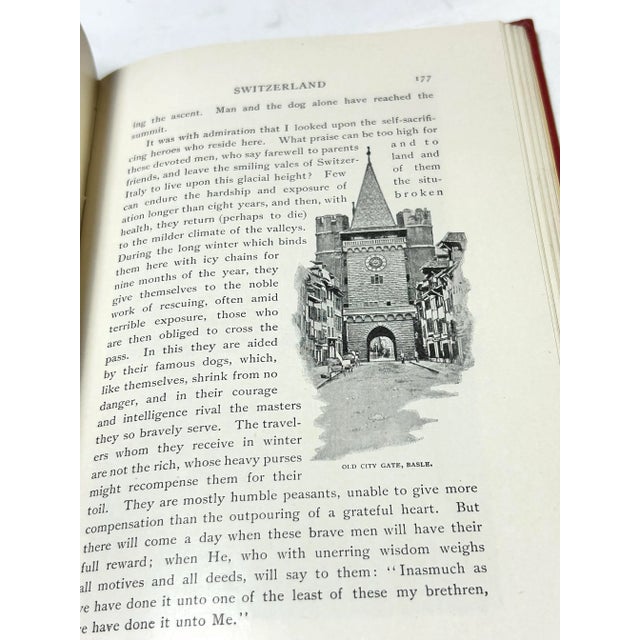 Ruby Red Antique Red Decorative Library Books – John L. Stoddard Set of 15 For Sale - Image 8 of 11