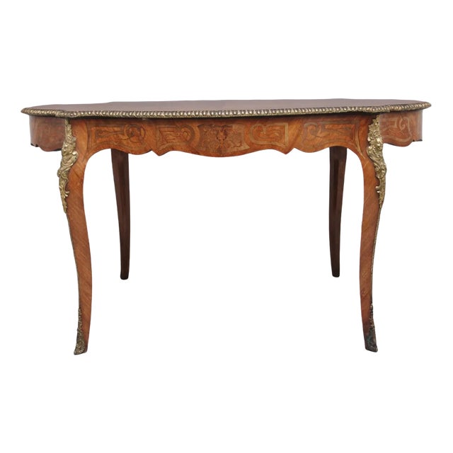 19th Century Walnut and Inlaid Centre Table For Sale