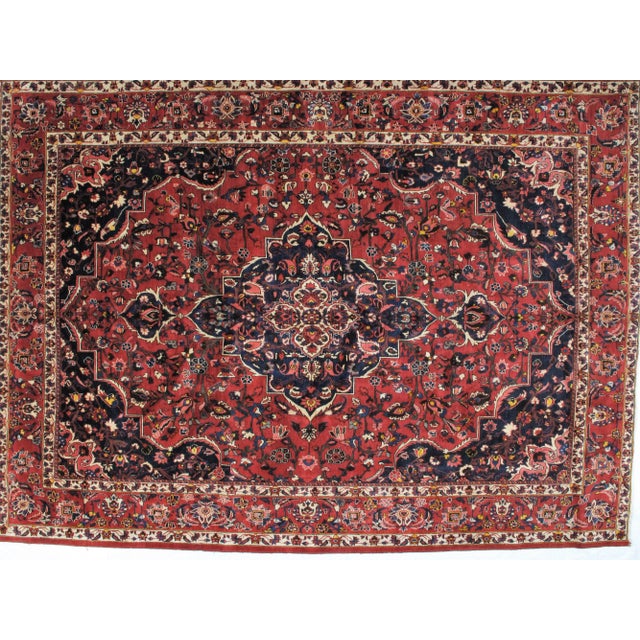 1960s Vintage Persian Saman Rug - 9′7″ × 13′ For Sale - Image 4 of 10