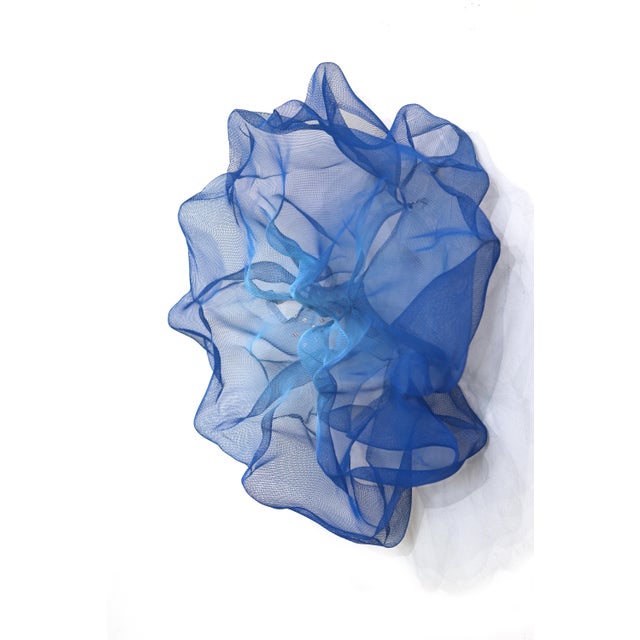 Metal Cotton Candy Cumulus Gum Drop - Blue Three-Dimensional Wall Original Artwork by Atticus Adams For Sale - Image 7 of 11