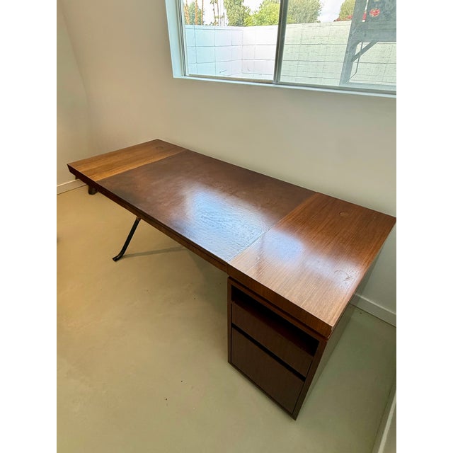 Mid-Century Modern Bill Sofield Baton Desk McGuire For Sale - Image 3 of 11