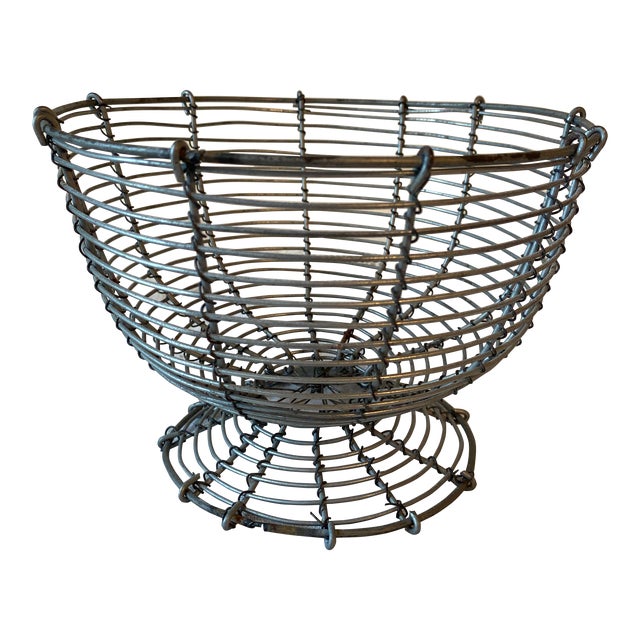 Vintage Wire Egg Basket Chairish