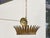 Metal Mid 20th Century Spanish Gilt Metal Crown Chandelier with Frosted Glass Diffuser For Sale - Image 7 of 7