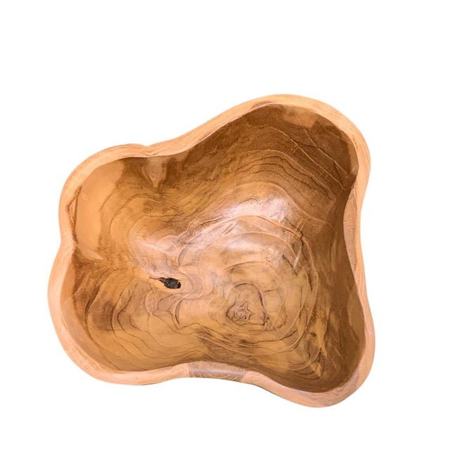 2010s Medium Wooden Bowl For Sale - Image 5 of 5
