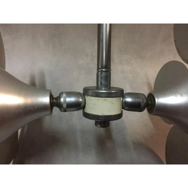 Metal 2-Light Daisy Pendant, 1970s For Sale - Image 7 of 8