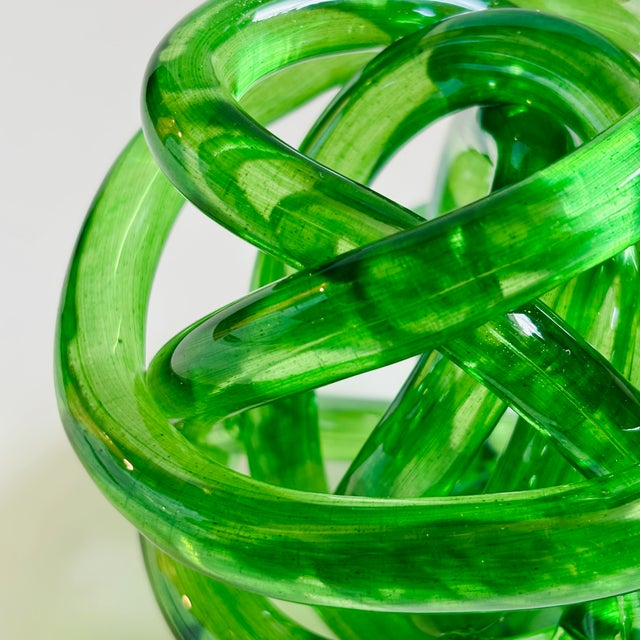 Vintage Green Art Glass Knot For Sale In San Francisco - Image 6 of 8