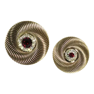 Vintage 1950s Designer Optical Brooches, a Pair