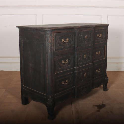 French Painted Breakfront Commode For Sale - Image 10 of 11