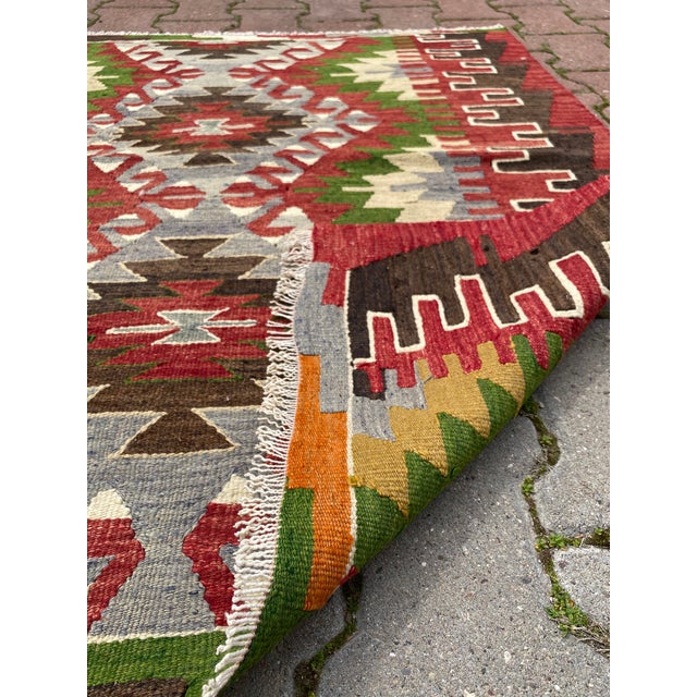 Mid 20th Century Cappadocia Turkish Vintage Southwestern Kilim Rug For Sale - Image 9 of 10