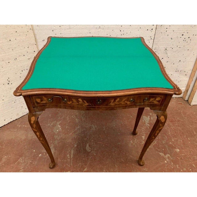 Louis XV Style Game Table in Dutch Marquetry For Sale - Image 11 of 12