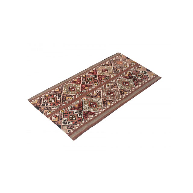 Mid-Century Modern Small Vintage Turkish Kilim Rug - 2`4" X 4`6" For Sale - Image 3 of 6