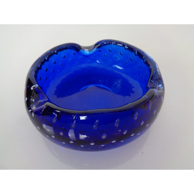 Blue Blue Sommerso Murano Glass Bowl, Italy, 1960s For Sale - Image 8 of 15