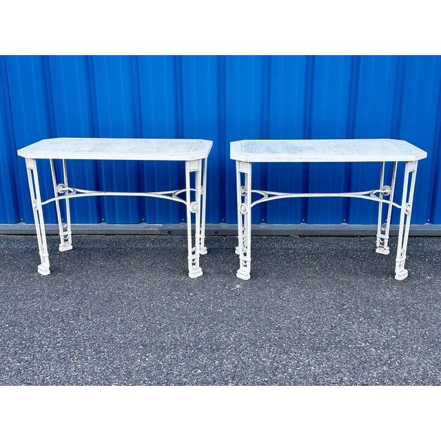 1920s Wrought Iron Potting Tables in the Manner of Maison Jansen For Sale In New York - Image 6 of 12