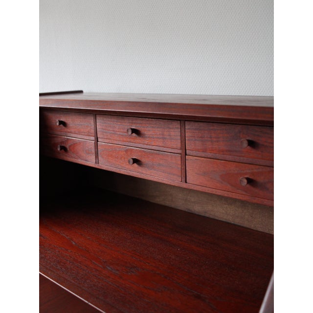 Brown Vintage Danish Secretary in Teak, 1960s For Sale - Image 8 of 13