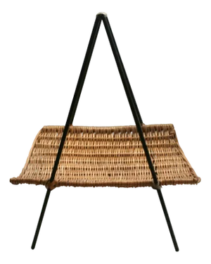 Wicker Magazine Rack, 1950s