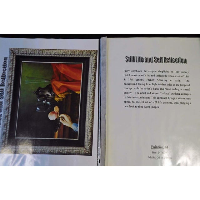 Textile Fazly (Fazoil Ataullakhanov) "Still Life With Cezanne" Original Oil For Sale - Image 7 of 10