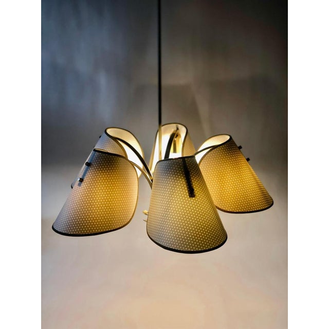 Vintage Austrian Brass Chandelier, 1960s For Sale - Image 9 of 15